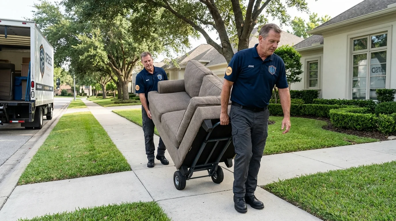 Local residential moving crew loading furniture in Hawaiian Gardens, CA