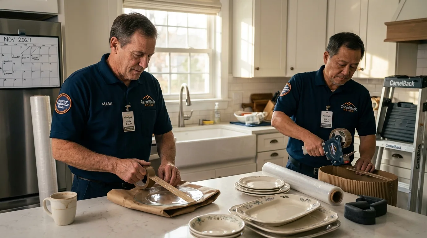Professional crew packing kitchen dishware in Hawaiian Gardens, CA
